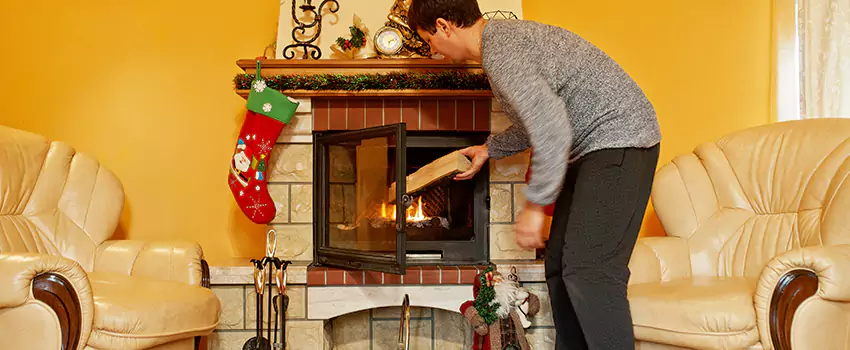 Rusted Metal Fireplace Restoration in Muscatine, Iowa
